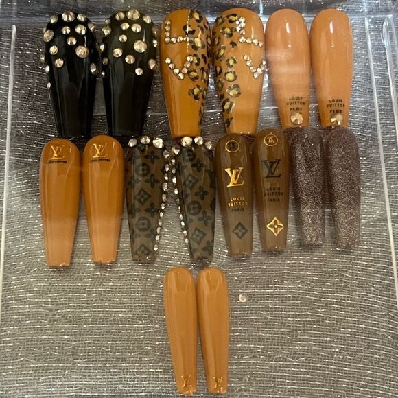 Fall press-on nails- classy and stylish- full set - Picture 2 of 11